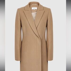 Reiss Santhia Wool Camel Coat Sz 6 US 10 UK